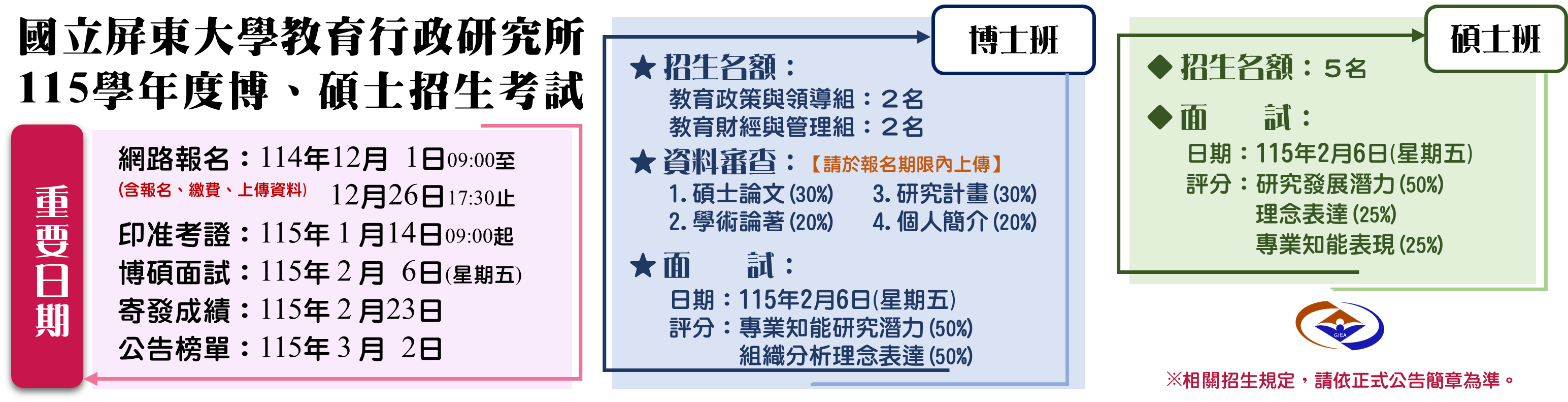 115博碩士考試招生banner 115博碩考試招生banner